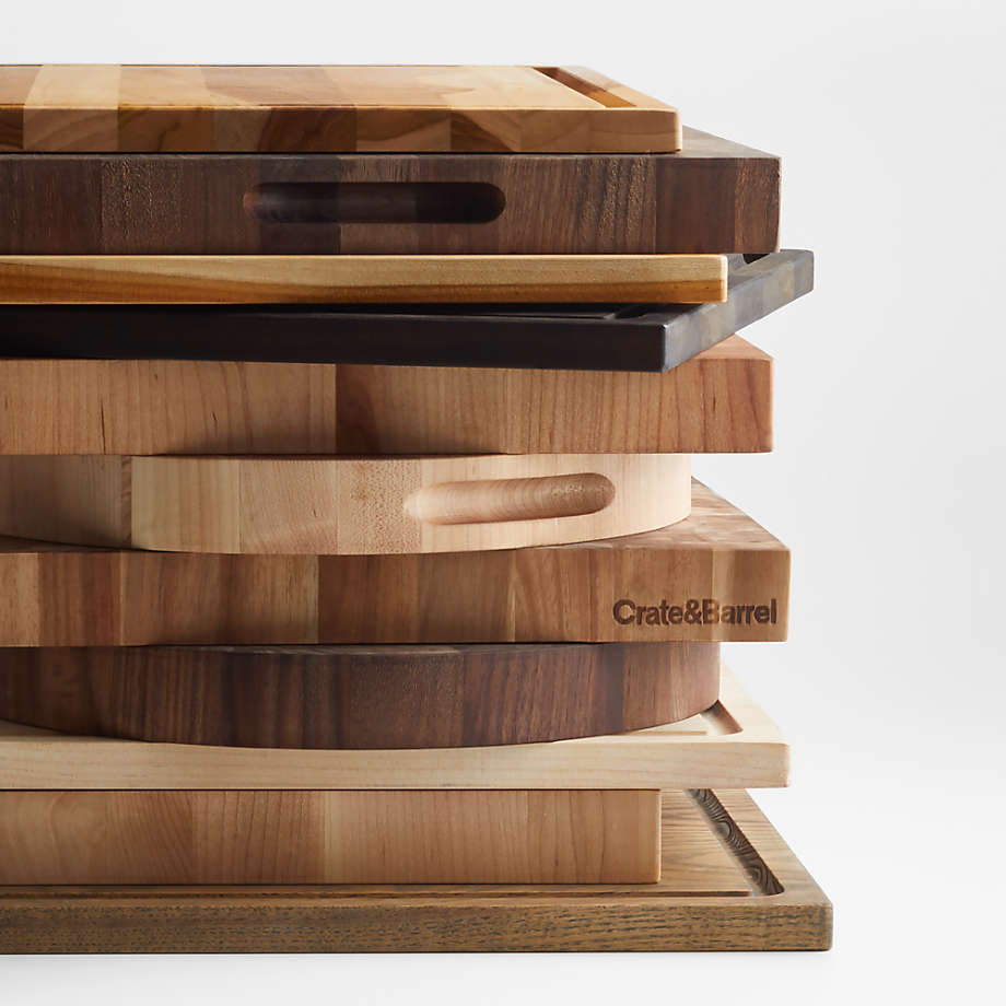 Crate And Barrel Teak Reversible Cutting Board Style Icon 