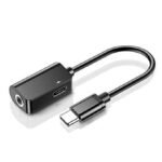 Baseus L40 Type-C Male To Type-C Female 3.5mm Female Adapter - Black