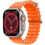 X8 Plus Ultra Smart Watch 2.08 Inch Always-On Display with NFC Wireless Charging – Orange