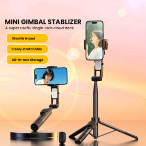 A8S Gimbal Stabilizer Tripod – 360° Rotation Stable Photography