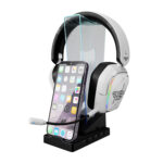 Xtrike Me HT-09 Headset and Phone Stand with 4 USB Ports and LED Light